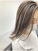 20代30代40代大人可愛いライトベージュコントラストハイライト