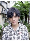 マッシュ 束感 センターパート 2ブロック 刈り上げ 爽やか