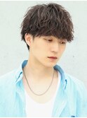 ルーズウェーブマッシュ/ツーブロック/刈り上げ/マッシュ/パーマ