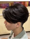 メンズ毛流れセンターパート