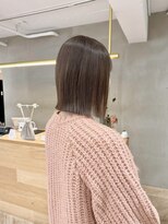 ローレン(LOREN)&nbsp;ミルクティーベージュぷつっとボブケアブリーチ 梅田