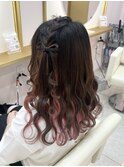 髪の毛リボン編みたらし