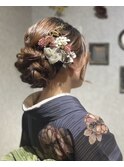 大阪着物レンタル　舞台鑑賞　推し活　ヘアセット