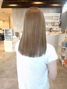 プラス ファースト ヘア(Plus 1st) ミルクティーベージュ×ケアブリーチ