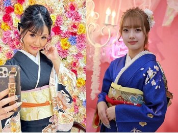 ハナココ 水戸店(hana Coco)の写真/【レンタル着物有り5500円～】特別な日を華やかに彩り、最高の一日に☆プロの技術で苦しく着崩れしない♪