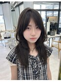 黒髪/ボブルフ/小顔/レイヤーカット/ハッシュカット/韓国