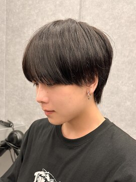 エルマーク 枚方(L-MARK) 黒髪マッシュナチュラルマッシュメンズヘア韓国ツーブロック