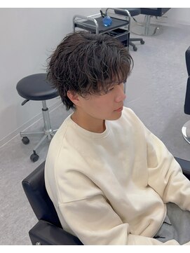 ブライト(BRIGHT) センターパート無造作パーマシャドウパーマ