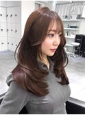 韓国風レイヤーカット顔まわりくびれオルチャン堀江
