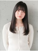 黒髪ストレート/ワンカール/レイヤー/髪質改善