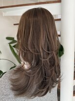 ピークスヘア(peaks hair) レイヤーカット バタフライレイヤー ブリーチなしカラー 堀江