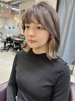 フラッグ ヘアー 天神西通り店(Flag HAIR) インナーカラー ミルクティー