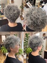 ラパス(LAPAZ) 白髪を活かす立体感パーマ☆トップふんわり若見えショート