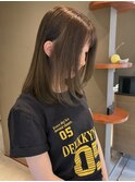 顔周りレイヤー×オリーブベージュ