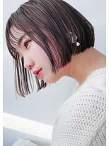 ヘアメイクエイト 丸山店(hair make No.8)&nbsp;【担当＊岩切祐樹】グレージュハイライト×ミニボブ