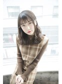 【salon de MiLK 原宿】ミルクティベージュ×耳かけMixウェーブ