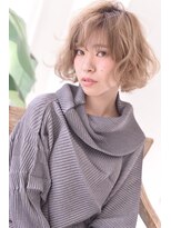 アヴァンス なかもず店(AVANCE.)&nbsp;シースルー×俺のボブ×アッシュ×ハイライトグラデーション