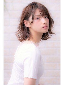 ソア 武蔵小杉(SOAR) 毛先パーマネオウルフ小顔外ハネボブアッシュブラウン