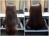 髪に優しい弱酸性ダメージレスカラー＋カット