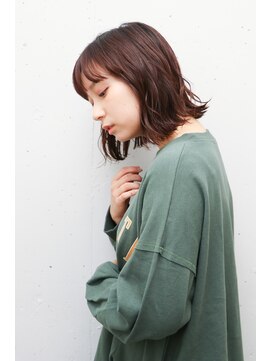 ローリーポーリークラウン(Roly Poly Clown) ボブ/切りっぱなし/外ハネ/レッドブラウン ◎ 20代30代40代