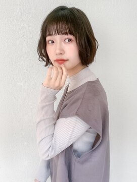 オーブ ヘアー マラ 松山2号店(AUBE HAIR mara) 20代・30代_あごラインミニボブ