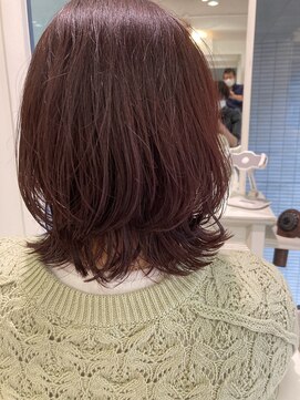 ファイブボックスヘアー 広島(five vox hair) レイヤー×ピンク