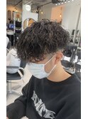 波巻きスパイラルパーマメンズパーマメンズマッシュメンズヘア