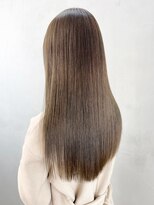 オリーブベージュ_外ハネボブセクションカラー_ba383412