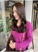 20代30代大人かわいいモカブラウンナチュラルロブヘアー美肌