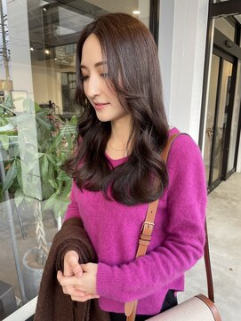 ナンバー(number+) 20代30代大人かわいいモカブラウンナチュラルロブヘアー美肌