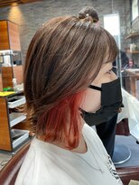 モスト ブリヤン(MOST BURYAN)&nbsp;ブラッティオレンジインナーカラー×20代軽めセミディ