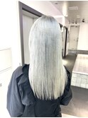 ダブルカラーインナーカラーホワイトベージュケアブリーチ