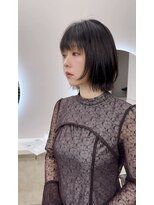 サンド 鹿児島中央(sand)&nbsp;ボブ　フルバング　ハッシュカット　イメチェン　似合わせカット