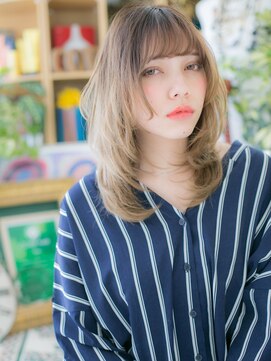 カバーヘア イヴ 戸頭店(COVER HAIR EVE) 外国人風インナーハイライト小顔3Dレイヤーc4戸頭20代30代40代