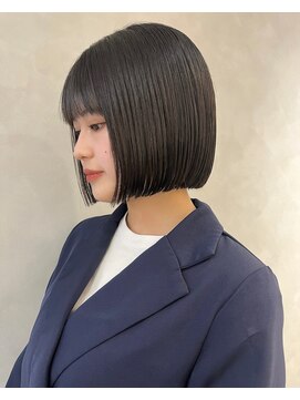 フォト イケブクロ(foto IKEBUKURO) 切りっぱなしボブピンクブラウンブリーチ髪質改善レイヤー池袋