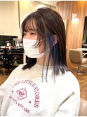 顔周りレイヤー/インナーカラー〔レイヤーカット/ショートボブ〕