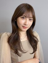 ノク 渋谷(nok)&nbsp;韓国ヘアレイヤーカット透明感カラー_黒髪小顔オリーブグレー