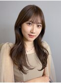 韓国ヘアレイヤーカット透明感カラー_オリーブベージュ