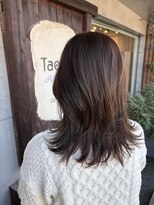 タエビスアリッサム(Taebis Alyssum) ナチュラルレイヤー×サイドバング×オリーブグレージュ♪