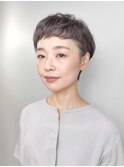 【モードバズカット】ラベンダーグレージュ×束感ショート