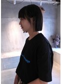 ぱつっと切りっぱなしボブ
