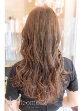 ♪オリーブグレー小顔レイヤーカットクラゲヘアーココアベージュ