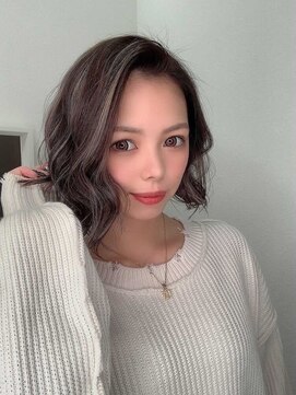 アンダーバー(UNDRvr) ミニウルフデジタルパーマチェリーブラウンショートヘア