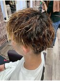 メッシュ×パーマスタイル