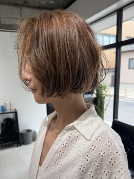アワイ 池袋 椎名町店(awai) ボブ/ハイトーン/ハイライト/白髪ぼかし/髪質改善