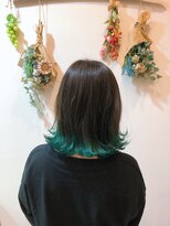 レイビューティー 浜町中央橋店(RAY+beauty)&nbsp;裾カラー　× グリーン