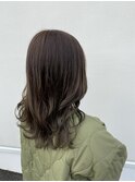 暗髪でも透明感バッチリこなれ感◎【カーキベージュ】20代
