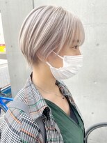エミス バイ メルト 吉祥寺(emis by melt)&nbsp;【堀惠】ホワイトベージュ　ダブルカラー　ショート　ブリーチ