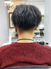 【FLAME 天文館】黒髪マッシュ×ソフトツイストパーマヘア