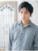 ≪mod's men≫ワイルドアップバング★黒髪ネオウルフb